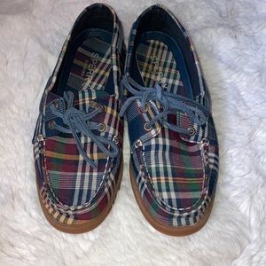 Sperry plaid boat shoes